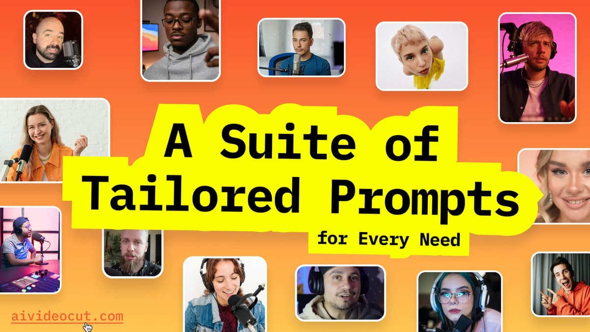 A Closer Look at AI Video Cut’s Tailored Prompts for Video Repurposing illustration